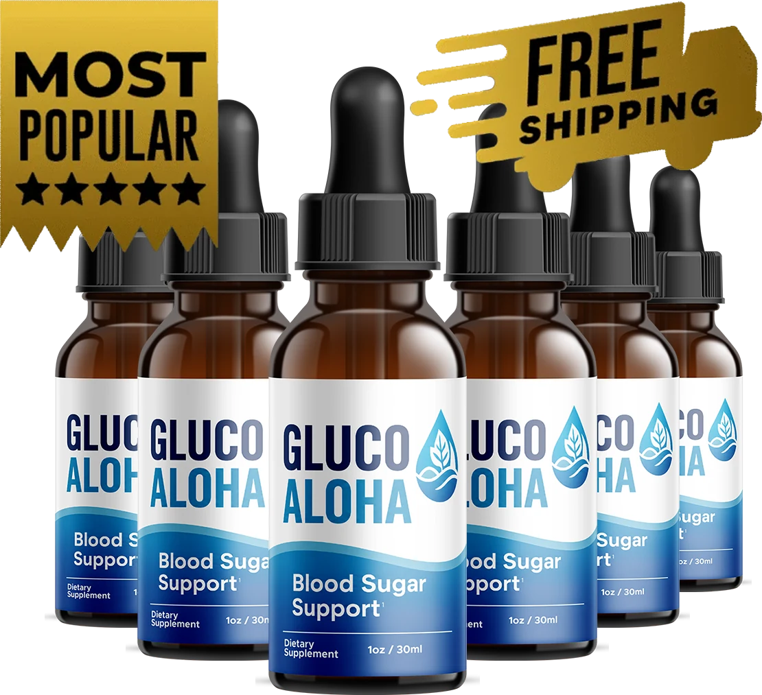GlucoAloha 6 Bottles package